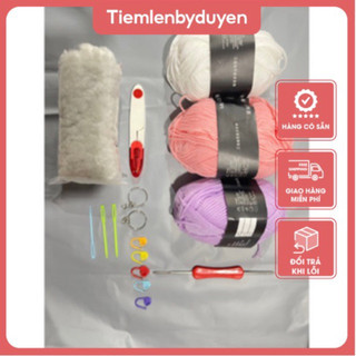 ( RẺ NHẤT ) Set Móc Len Cơ Bản, Combo Móc Len Cho Người Mới Bắt Đầu