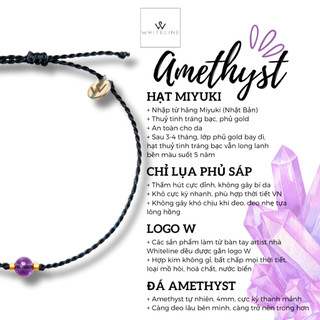 [Whiteline] Vòng tay Amethyst - Tím (có size vòng Chân)