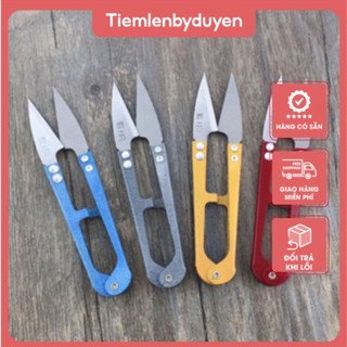  Kéo bấm thép carbon màu đen làm thủ công, cắt chỉ thừa chắc chắn, tiện dụng