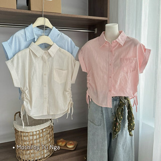 ÁO SƠ MI CHẤT GIẤY RÚT EO TÚI NGỰC FROM BASIC HÀNG QC MS17562