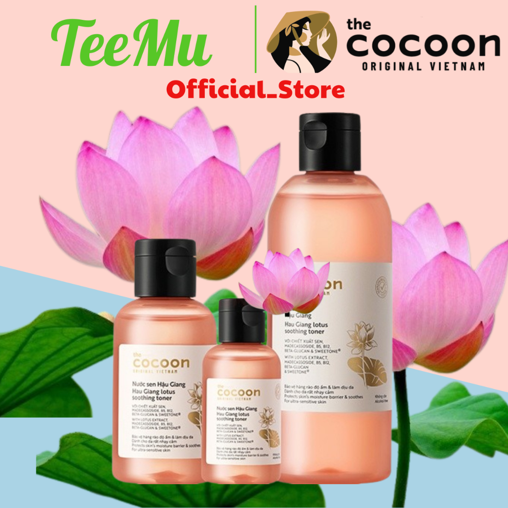 Bigsize - Nước cân bằng (toner) Sen Hậu Giang Cocoon giúp phục hồi đa nhiệm cho da rất nhạy cảm 140/