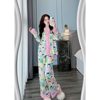 PYJAMA NỮ LỤA XƯỚC MARUKO CÁNH DƠI - đồ bộ mặc nhà