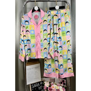 PYJAMA NỮ LỤA XƯỚC MARUKO CÁNH DƠI - đồ bộ mặc nhà