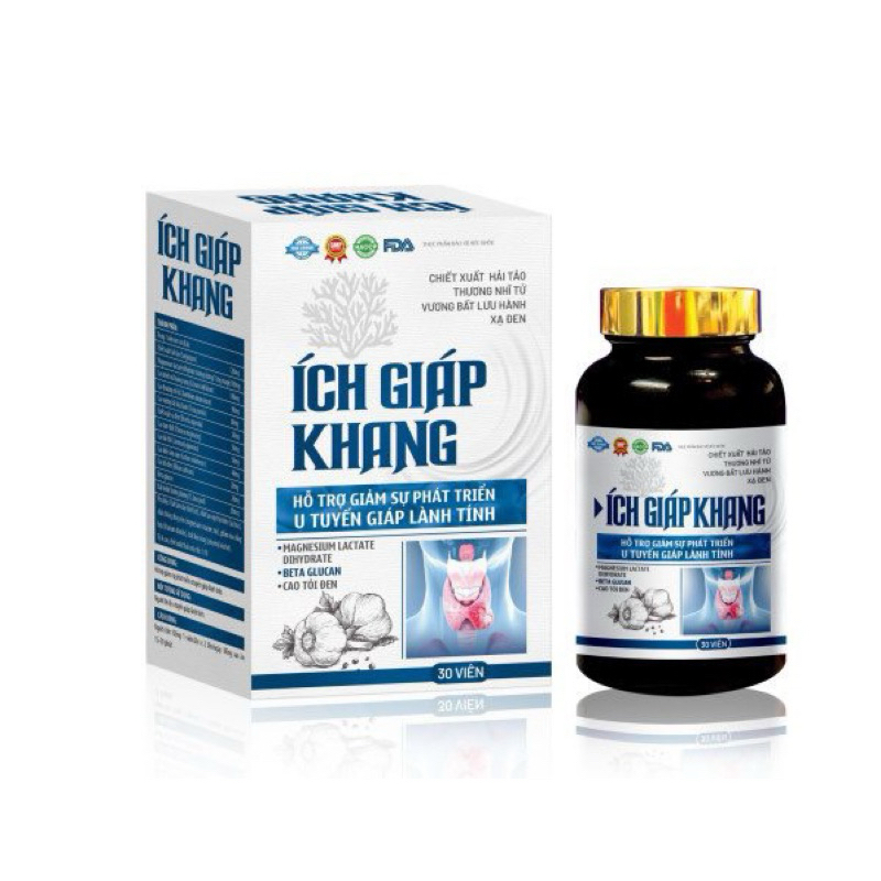 Viên Uống Ích Giáp Khang - Hỗ Trợ Giảm Sự Phát Triển Của U Tuyến Giáp Lành Tính, Ổn Định Đường Huyết, Giảm Cholesterol