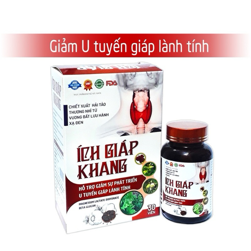 Viên Uống Ích Giáp Khang - Hỗ Trợ Giảm Sự Phát Triển Của U Tuyến Giáp Lành Tính, Ổn Định Đường Huyết, Giảm Cholesterol