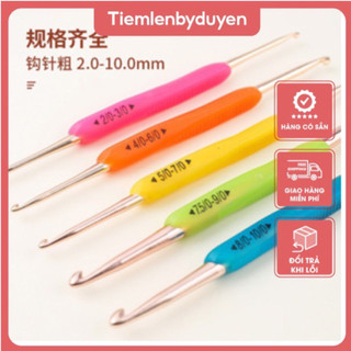 Kim móc len 2 đầu cán nhựa