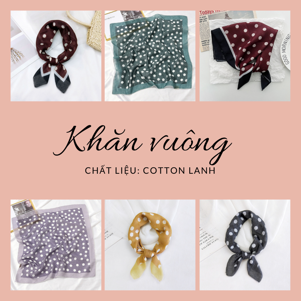 Khăn Vuông Turban Bandana Đa Năng KC120-121 (56 và 58cm) LISSU (Có Đóng Hộp)