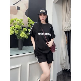 Bộ mặc nhà nữ mùa hè , đồ bộ bigsize chất cotton Gemmy House in chữ Nose