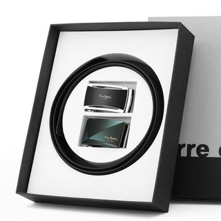 Thắt lưng da nam Pierre Cardin da bò thật chính hãng, 2 mặt 1 dây, khoá tự động