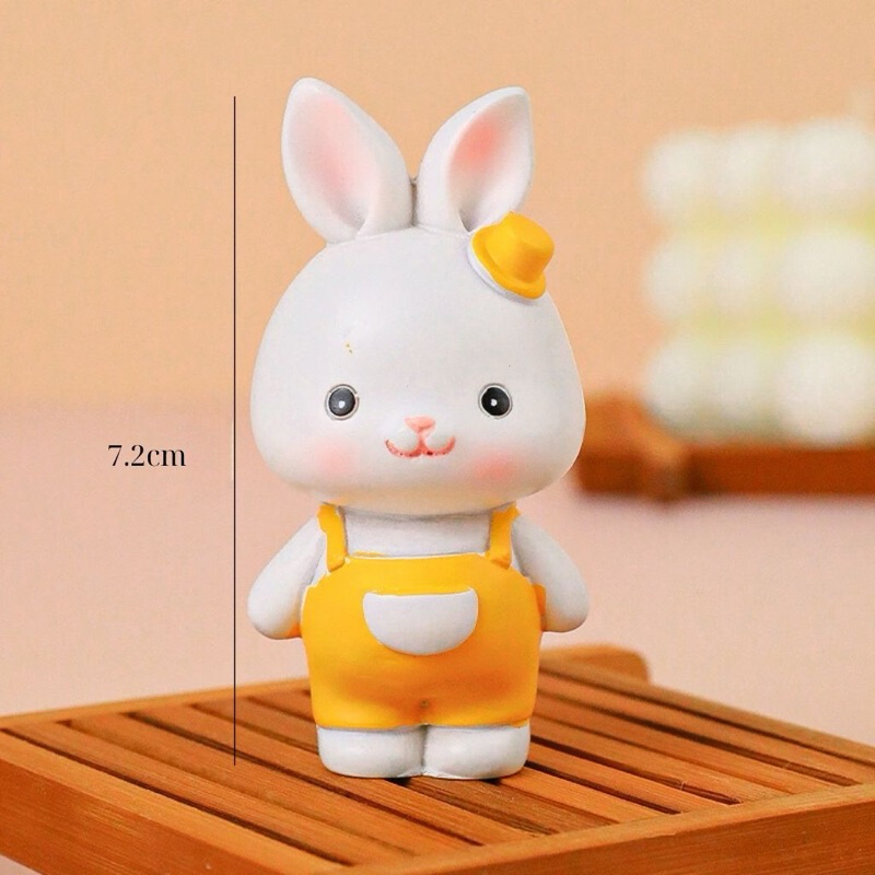 Thỏ trắng đội mũ mở mắt trang trí sinh nhật