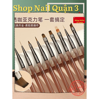 Bộ cọ vẽ móng nail 9 cây cơ bản nail đầy đủ siêu rẻ - nail quận 3