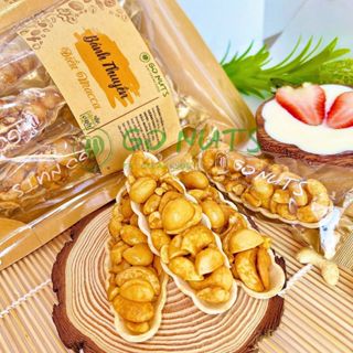Bánh thuyền điều macca không đường hỗ trợ ăn kiêng giảm cân GO NUTS túi 250g, bánh hạt ngũ cốc healthy