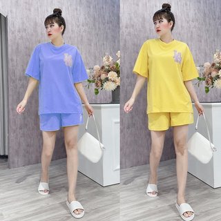 Bộ mặc nhà nữ mùa hè , đồ bộ bigsize chất cotton Gemmy House in chữ LA1
