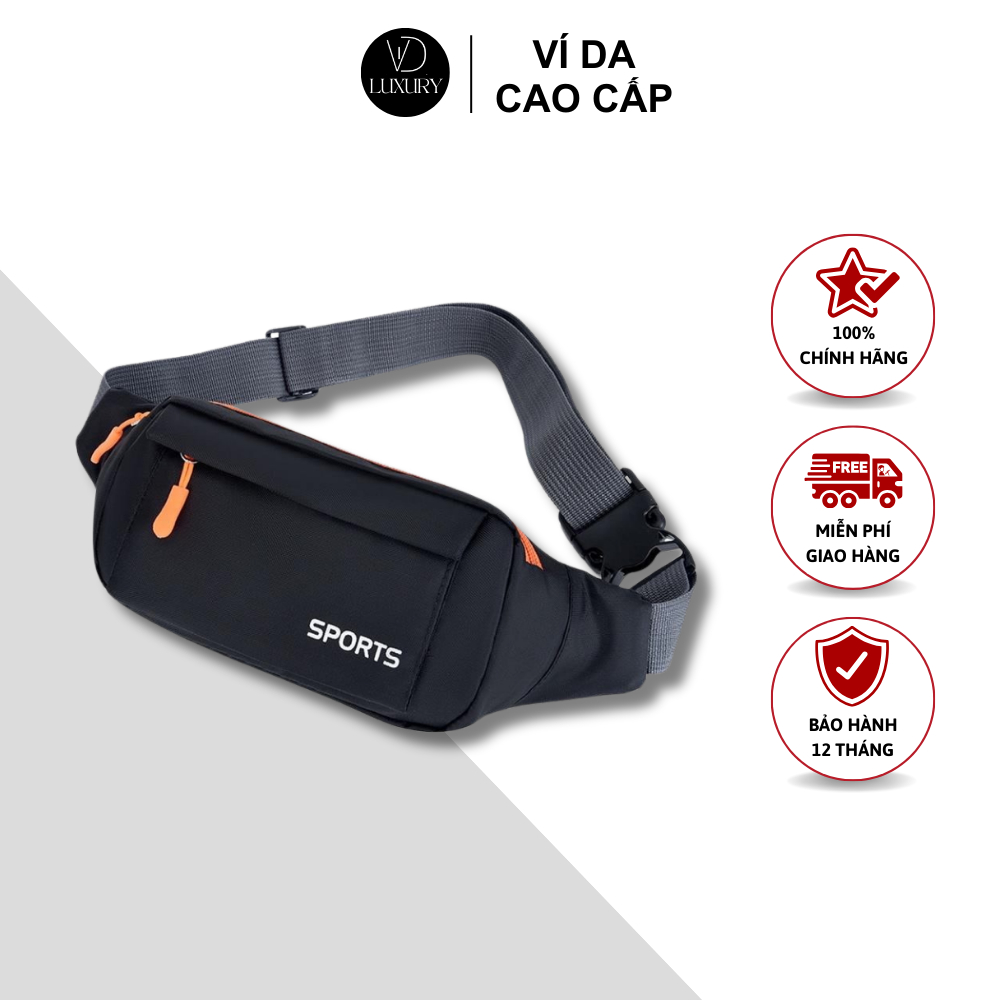 Túi bao tử đeo hông,đeo bụng, đeo chéo nam nữ chạy bộ tập gym Sport [VD Luxury_Ví Da Cao Cấp]