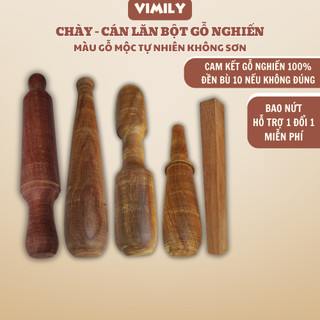 Chày gỗ nghiến Tây Bắc giã tỏi ớt, tiêu thức ăn gia vị VIMILY nhiều mẫu