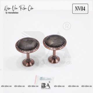 Set Một Cặp [2 cái] Núm Vén Rèm Cửa Bọc Da Cao Cấp NV04 - Phong Cách Cổ Điển Châu Âu Cho Biệt Thự
