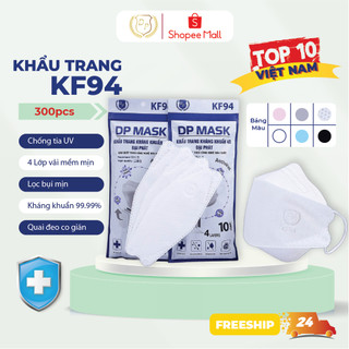 Sỉ 300 chiếc khẩu trang KF94 ĐẠI PHÁT(DP) chính hãng siêu dày dặn, kháng khuẩn, chống tia UV cao cấp