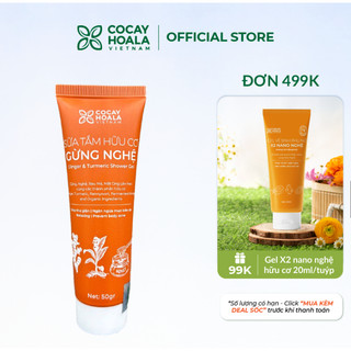 Mini size 50g Sữa Tắm Thảo Dược Hữu Cơ Gừng Nghệ COCAYHOALA VIETNAM -TẠM BIỆT MỤN LƯNG - Travelsize 50g