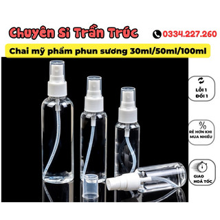 Chai xịt phun sương 30ml, 50ml, 100ml, chai chiết mỹ phẩm 50ml