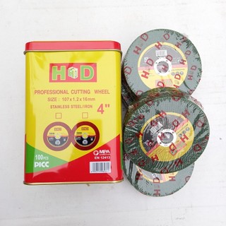 Đá cắt sắt 100 hd, đá cắt inox hd, đá cắt kim loại hd loại 4 inch 100mm