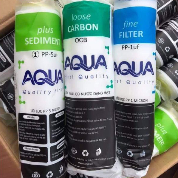 Lõi Lọc Nước AQUA chính hãng - Bộ lõi lọc thô 1 2 3 - Miễn Phí Ship