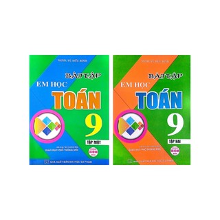 Sách - combo bài tập em học toán 9 tập 1 + 2 - hab