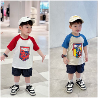 Set bộ siêu nhân áo cotton, quần  giả bò túi hộp Bernie FASHION cho bé