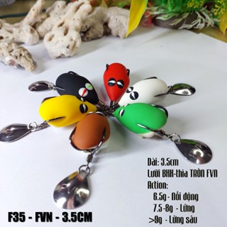 Mồi giả nhái hơi F35 mini, dài 3.5cm, lưỡi BKK, siêu nhạy cá (Trị từ bú bình tới Hugo)