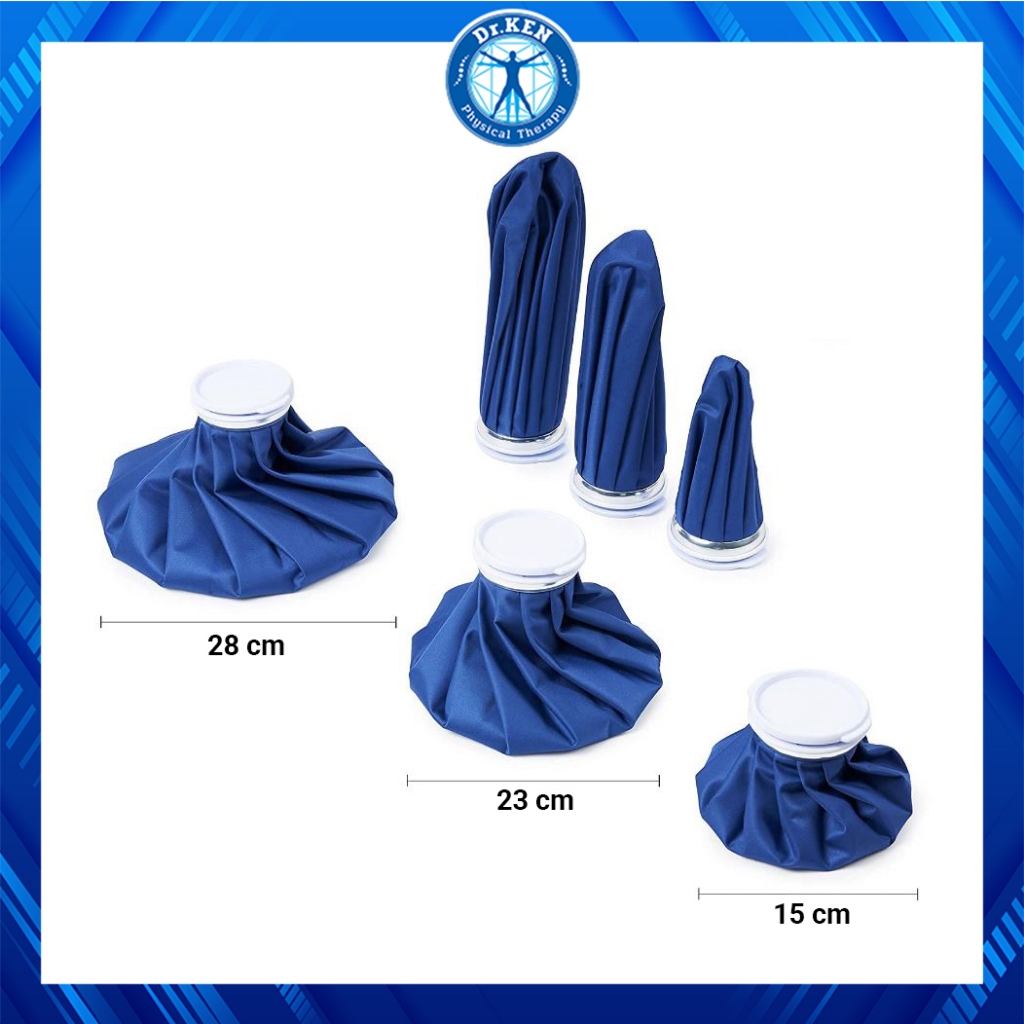 3 Túi chườm đá nóng lạnh 3 kích cỡ (15 cm/ 23 cm / 28 cm) giảm chấn thương thể thao sơ cứu có thể tá
