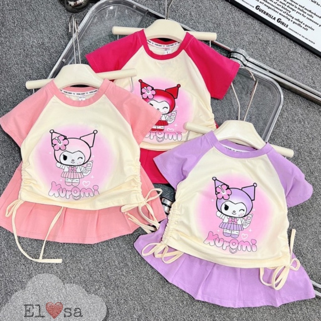 Quần Áo Bé Gái - SET KURUMI ĐÁNG YÊU cho bé gái 1 - 8 Tuổi
