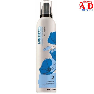 Tinh dầu dưỡng bóng phục hồi tóc cấp tốc Elgon Luminoil 2  Instant cho tóc khô hư tổn dạng bọt 300ml