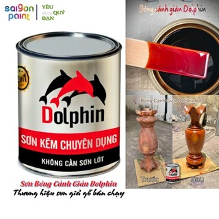 [Tặng Cọ hoặc Nhám và tùy theo đơn hàng] Sơn Bóng Cánh Gián Dolphin, Sơn Màu Gỗ Như Mới Chỉ Cần Dùng Cọ, Đẹp Và Dễ Sơn