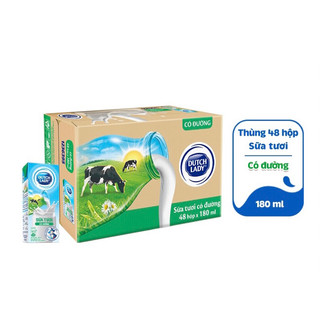 Thùng 48 hộp sữa tươi tiệt trùng cô gái Hà Lan 180ml (các hương vị)