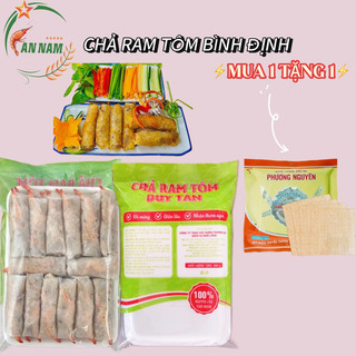 [HOA TỐC] CHẢ RAM TÔM ĐẤT BÌNH ĐỊNH 500 GRAM - ĐẶC SẢN BÌNH ĐỊNH SIZE 30 cuốn /500 GRAM