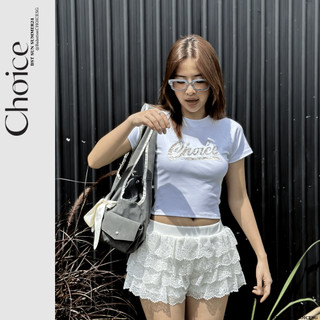 Áo Thun BabyTee Thêu Đắp Ren Xuyên Thấu CHOICE.SG Cotton 100% " Dentelle-TOP "