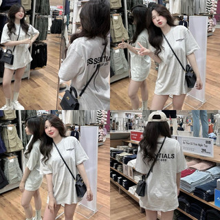 Áo Thun Essentials Xám Tiêu | Áo Thun Stussy Xám Tiêu - đầy đủ tem tag hãng