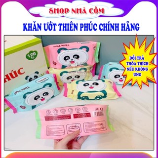 Khăn giấy ướt baby Thiên Phúc 102 tờ cho bé. Khăn ướt hình gấu với Tinh chất Lô Hội, Vitamin E.