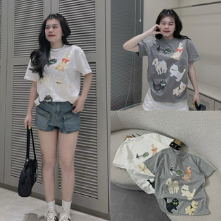 Áo phông, áo thun nữ PNB in 3D hình con vật cotton mặc mát hàng đẹp