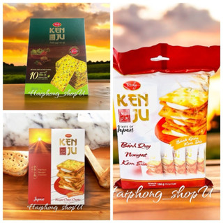 Bánh Quy Hành Nougat Kẹp Kem Kenju Richy Hộp 279g - Túi 186g [ Siêu Ngon ạ ]date new