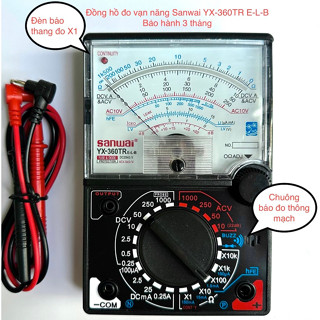 (Có Đèn &Loa) Đồng Hồ Đo Điện Vạn Năng SANWAI YX-360TR-ELB Có Đèn Và Loa Báo Đo Thông Mạch BH 3Tháng