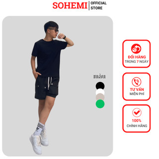 Áo thun nam cổ tròn 4 màu cao cấp vải cotton co giãn 4 chiều SOHEMI