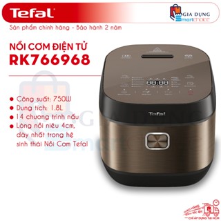 Nồi Cơm Điện Tử Tefal RK776968 - 750W, 1.8l, Lòng Nồi Siêu Dày 4mm, Tiết Kiệm Điện, Giao Hỏa Tốc