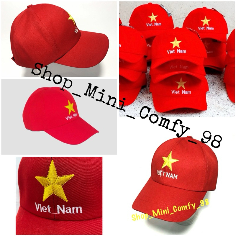 Mũ lưỡi trai, nón thêu cờ đỏ sao vàng