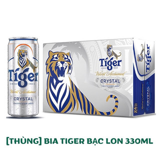 Thùng 24 lon bia Tiger Crystal 330ml