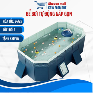 Bể bơi trẻ em gấp gọn KAW, Bể bơi tự động không bơm, Chất Liệu Cao Cấp an toàn - Tiết kiệm diện tích