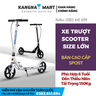 [HÀNG XỊN] Xe Trượt Scooter cỡ lớn, có phanh tay,chân chống chịu tải đến 150kg cho thiếu niên và người lớn