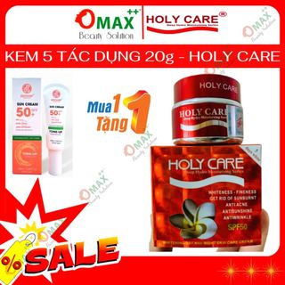 Kem HOLY CARE Đỏ 5 in 1 20g - Làm Trắng - Giảm Thâm Nám - Chống Lão Hóa - Giảm Nhăn