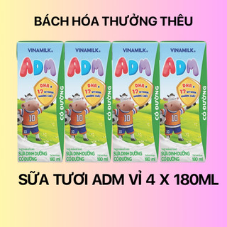 Lốc 4 Hộp Sữa Tươi ADM Vinamilk Hộp 180ml