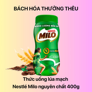 Thức uống lúa mạch Nestlé Milo nguyên chất 400g (hũ nhựa)