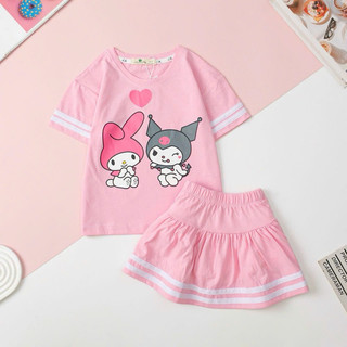 bộ sét áo và chân váy bé gái